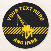 Bauplattform Runder Pappuntersetzer (Vorderseite)