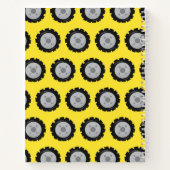 Bauräder Junge thematisch Notizbuch (Rückseite)