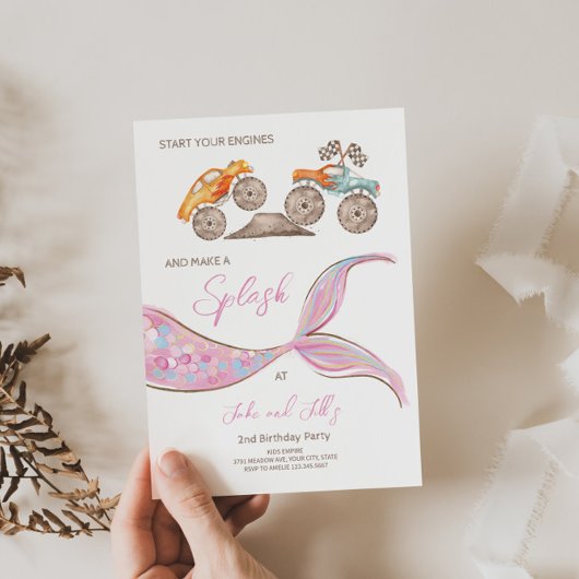 Baurassenkraftwagen - gemeinsame thematische Auffo Einladung