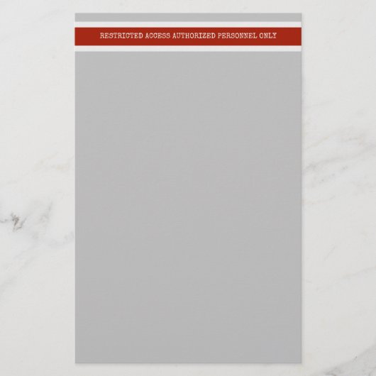 Baurisiko Eingeschränkter Zugriff Briefpapier (Vorderseite)