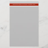 Baurisiko Eingeschränkter Zugriff Briefpapier (Rückseite)