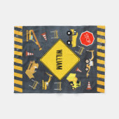 Bausamen von schweren Maschinen Fleecedecke (Vorderseite (Horizontal))