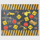 Bausamen von schweren Maschinen Geschenkpapier (Flach)