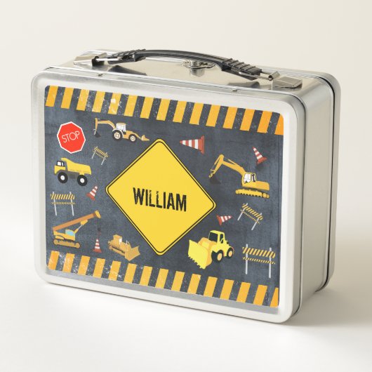 Bausamen von schweren Maschinen Metall Brotdose (Rückseite)