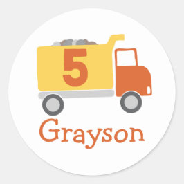 Bausatz 5. Geburtstagsparty Runder Aufkleber