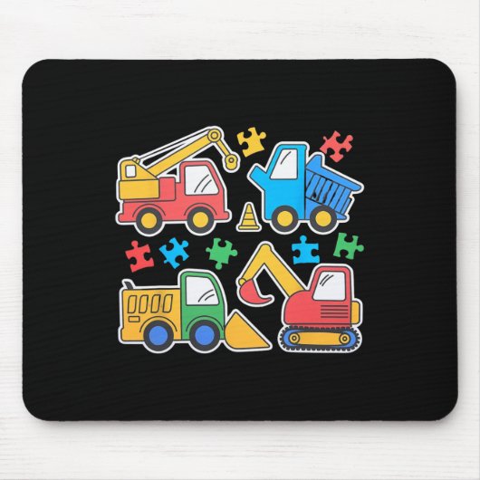 Bausatz-Autismus-T-Shirt Mousepad (Vorne)
