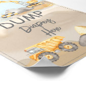 Bausatz-Babyduschduschdiape hier Poster (Ecke)