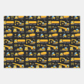 Bausatz-Bagger-Kids vorhanden Geschenkpapier Set (Vorderseite 3)