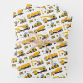 Bausatz-Bagger-Kids vorhanden Geschenkpapier Set (Beispiel)