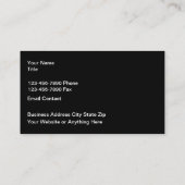 Bausatz für Baumaschinen - Visitenkarte (Rückseite)