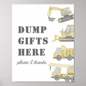 Bausatz für Lkw-Boys Geburtstagszeichen Poster (Vorne)