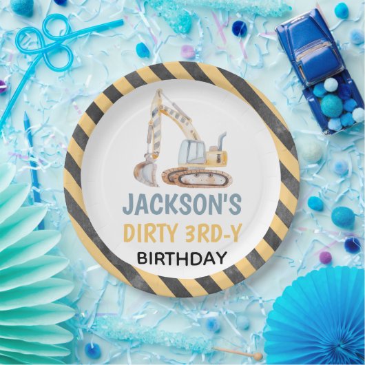 Bausatz Gelbe Bauweise Dreierplatte Pappteller (Party)