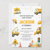 Bausätze für Baufahrzeuge Einladung (Vorderseite)