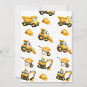 Bausätze für Baufahrzeuge Save The Date (Rückseite)