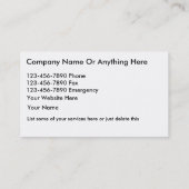 Bauschlosser-Visitenkarten Visitenkarte (Rückseite)