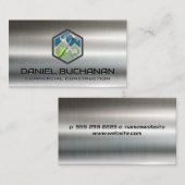 Bauschlüssel Hammer | Metallisch Visitenkarte (Vorne/Hinten)