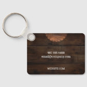 Bauschreiner rustikales Holz Nützlich Schlüsselanhänger (Rückseite)