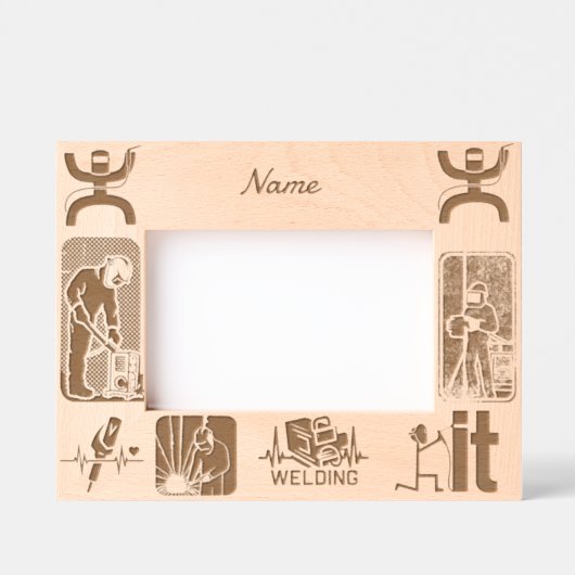 BAUSCHWEISSE GEÄTZTE RAHMEN (Vorderseite)