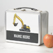 Bauschwergeräte Cooler Bagger Metall Brotdose (Beispiel)