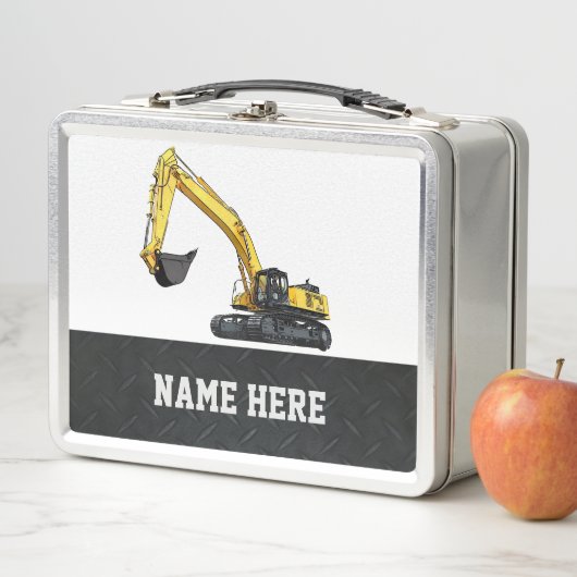 Bauschwergeräte Cooler Bagger Metall Brotdose (Beispiel)