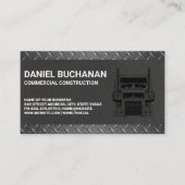 BauSemi Truck | Metallic Steel Visitenkarte (Vorderseite)