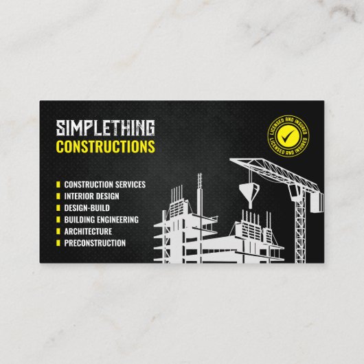 Bauservice, Architektur, Renovierung Visitenkarte (Rückseite)