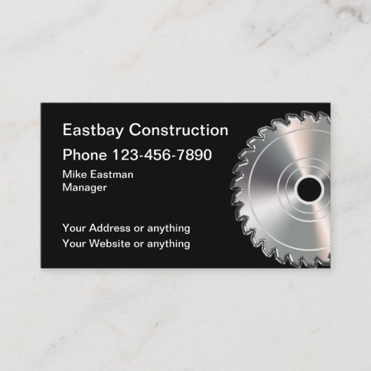 Bauservice für Rundsägeblätter Visitenkarte (Vorderseite)