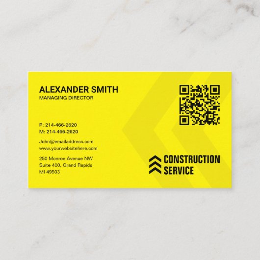 Bauservice, Gebäude, Realtor Visitenkarte (Rückseite)