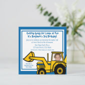 Bauspass/ Backhoe-Foto Einladung (Stehend Vorderseite)