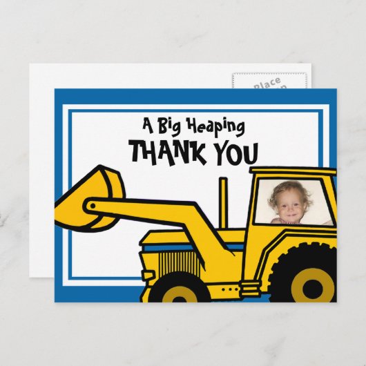 Bauspass/ Backhoe Postkarte (Vorne/Hinten)