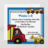 Bauspass/Entladewagen Einladung (Vorne/Hinten)