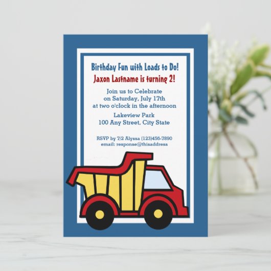 Bauspass Geburtstagskurve Einladung (Stehend Vorderseite)