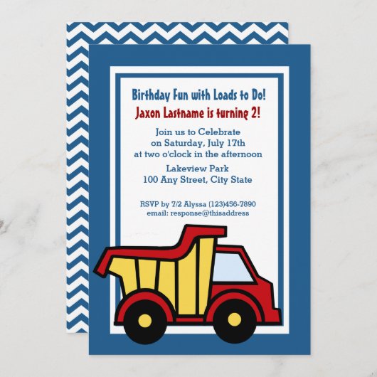 Bauspass Geburtstagskurve Einladung (Vorne/Hinten)