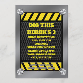 Baustahl Harthut Geburtstag Einladung