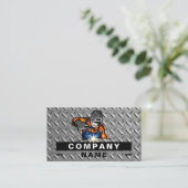 Baustahlplatte Beruflich Visitenkarte (Stehend Vorderseite)