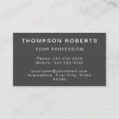 Baustahlplatte Beruflich Visitenkarte (Rückseite)