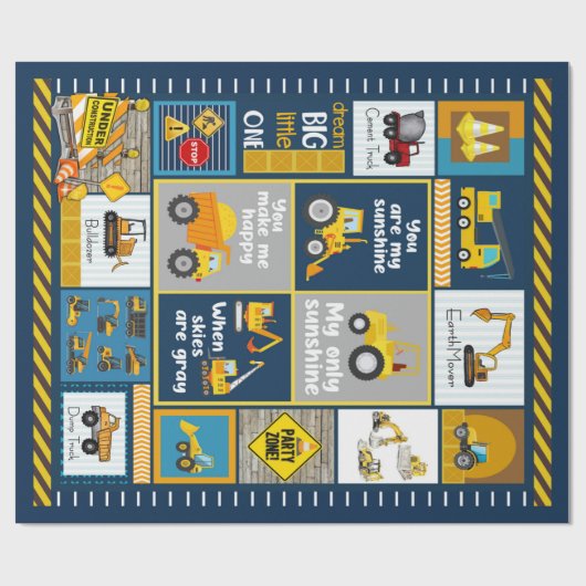 Baustein, Baugeschenke Geschenkpapier (Flach)