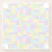 Bausteine aus Kunststoff Glasuntersetzer (Rückseite)