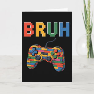 Bausteine Bruh Gaming Gamer Jungen Brick Maste Karte