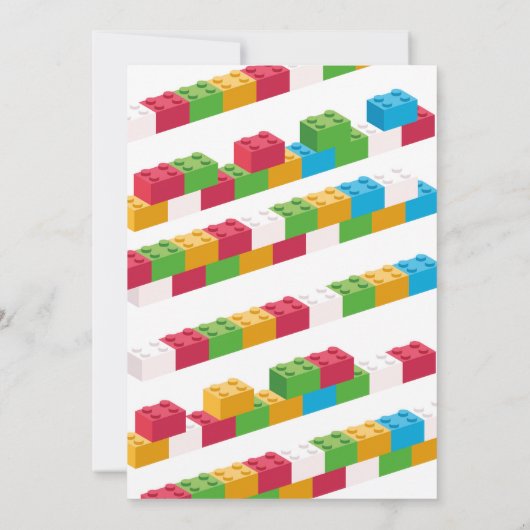 Bausteine für Geburtstagsparty Einladung (Rückseite)