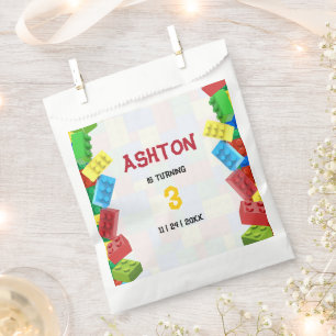 Bausteine Geburtstagseinladung, Jungen Geburtstag Geschenktütchen