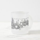 Bausteine in Ruhe: Die Tintenlinie in Weihnachtsgl Mattglastasse (VorderseiteRechts)