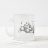 Bausteine in Ruhe: Die Tintenlinie in Weihnachtsgl Mattglastasse (Links)