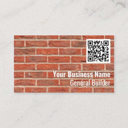 Bausteine-Muster mit QR-Code Visitenkarte (Rückseite)