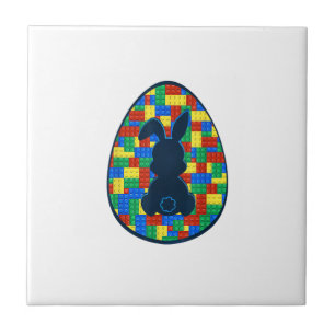 Bausteine Osterei Hase Jungen Mädchen Familie  Fliese