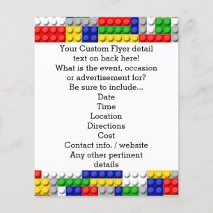 Bausteine Primärfarbe Jungen-Geburtstag/Party Flyer