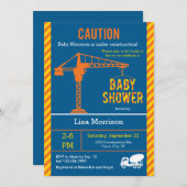 Baustelle-Babyparty-Einladung Einladung (Vorne/Hinten)