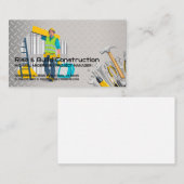 Baustelle | Bauarbeiter Visitenkarte (Vorne/Hinten)