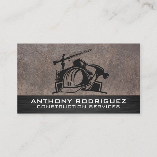 Baustelle | Blue Collar Fachkräfte Visitenkarte (Vorderseite)