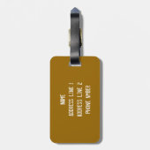 Baustelle Dirt Luggage Tags Gepäckanhänger (Rückseite vertikal)